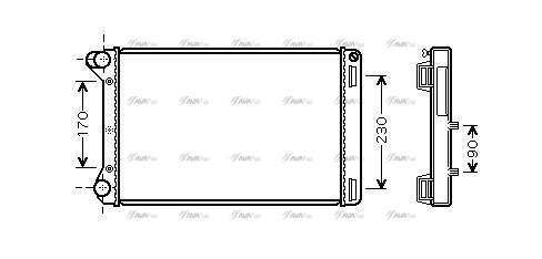 Фото 1. Радіатор охолодження двигуна AVA FTA2301