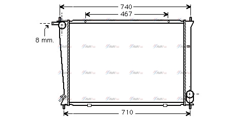 Фото 1. Радіатор охолодження двигуна AVA HYA2148