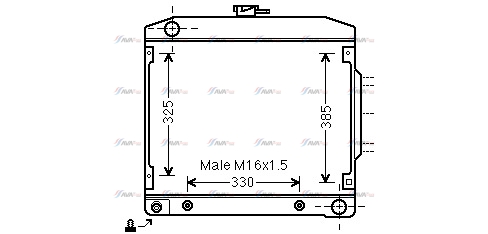 Фото 1. Радіатор охолодження двигуна AVA MS2032