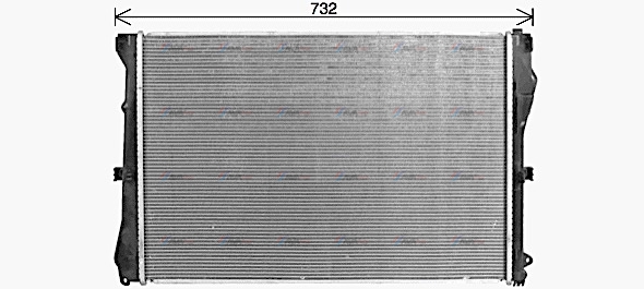 Фото 2. Радіатор охолодження двигуна AVA MS2728