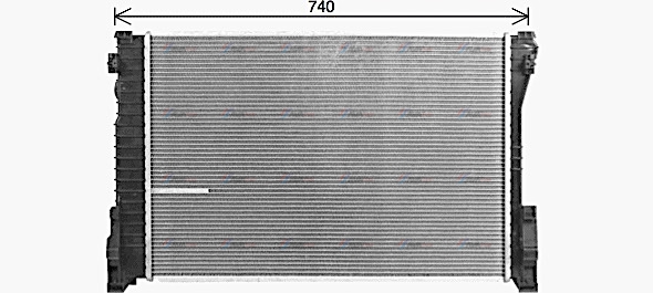 Фото 2. Радіатор охолодження двигуна AVA MS2729