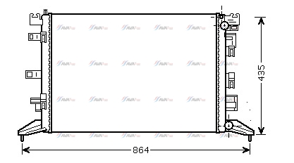 Фото 1. Радіатор охолодження двигуна AVA RT2425