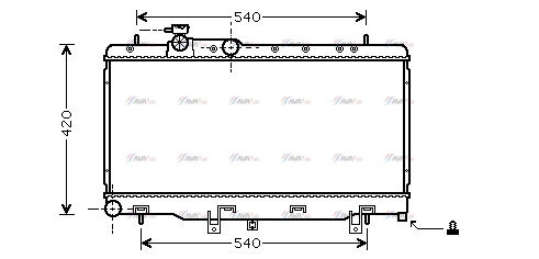 Фото 1. Радіатор охолодження двигуна AVA SUA2052
