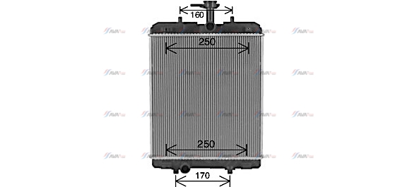 Фото 1. Радіатор охолодження двигуна AVA TO2764