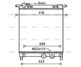 Фото 1. Радіатор охолодження двигуна AVA VNA2325