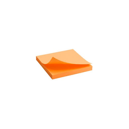 Блок паперу AXENT з клейким шаром 75х75мм 80арк яскраво-помаранчевий