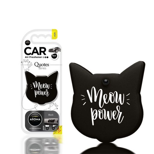 Фото 1. Ароматизатор полімерний Aroma Car Чорний, Кішка з цитатами