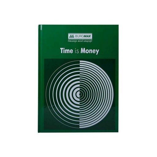 Книга канцелярська, TIME IS MONEY, А4, 96 арк., клітинка, офсет, тв.лам.обкл., зелений