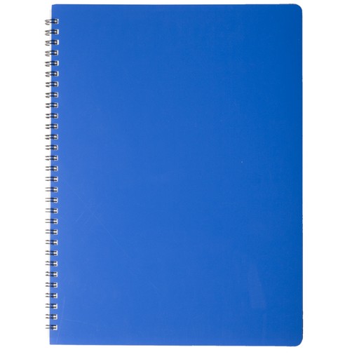 Зошит для нотаток GLOSS, А4, 80арк.,клітинка, пластик.обкладинка, синій