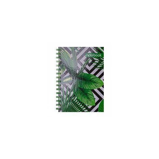 Фото 1. Блокнот на пружині збоку IMPRESS, А-5, 80арк., клітинка, тв. картонна обкладинка, зелений