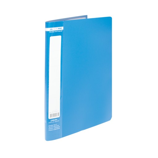 Папка пластикова з 10 файлами А4, JOBMAX, синя