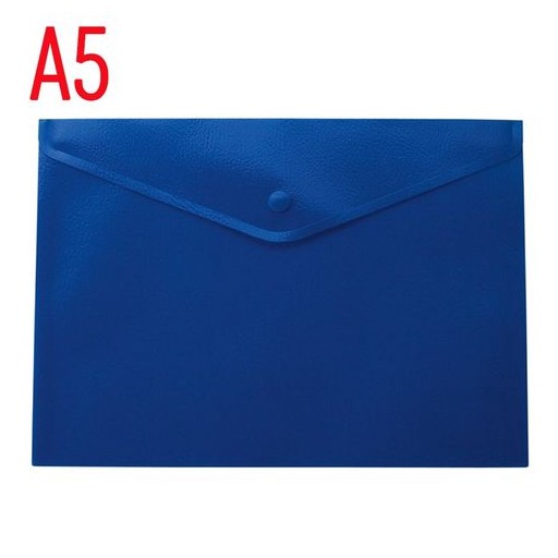 Папка-конверт А5 на кнопці JOB синій