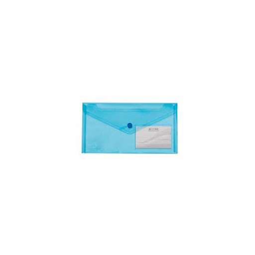 Папка-конверт на кнопці DL (240x130мм) TRAVEL синя