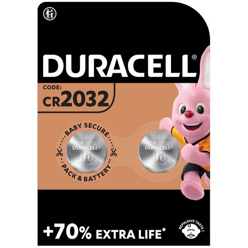 Елемент живлення Duracell DL2032-CR2032 (2шт-уп)