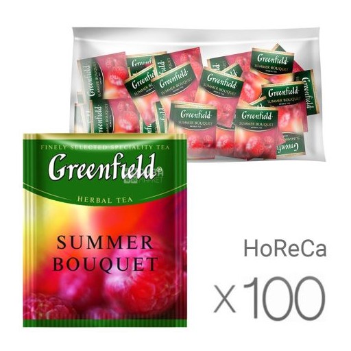 Чай травяний GREENFIELD  Summer bouquet (малина) 100 ПАК ХоРеКа