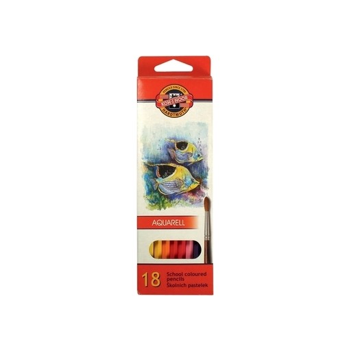 Олівці кольорові KOH-I-NOOR аквар. Mondeluz Рибки   18шт