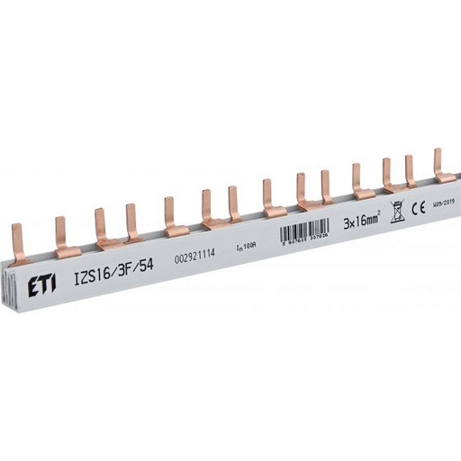 Шина живлення, IZS, 16/3F/54, 1м, 3полюсн., ETI, шт.