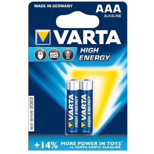 Батарейка VARTA HIGH ENERGY/LONGLIFE POWER AAA BLI 2 ALKALINE