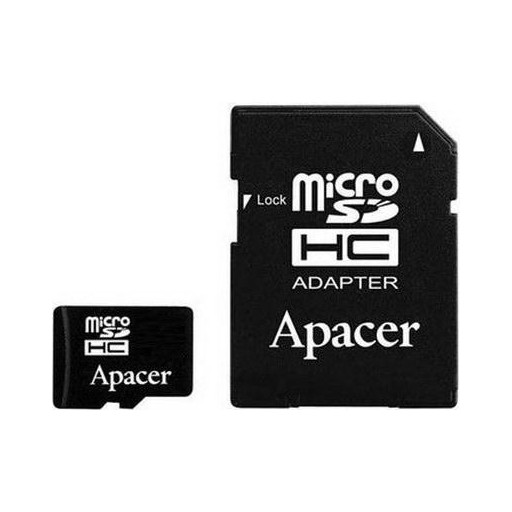 Картка памятi APACER microSDHC 16GB UHS-I U1 adapter AP16GMCSH10U1-R