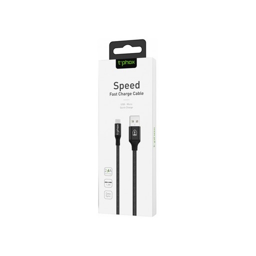 Кабель T-PHOX Speed T-M810 Micro USB - 1.2m (Чорний)