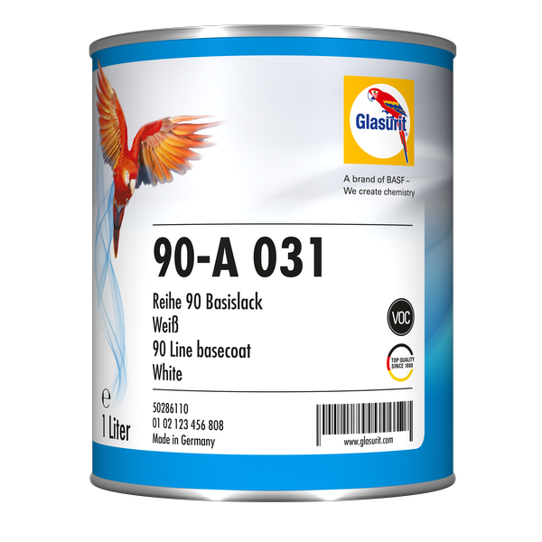 ЕМАЛЬ 90-А 031 1.0Л ВОДОРОЗЧИННА БІЛА(BASE COAT SOLID 90-A 031 WHITE 1.0L)НЕТТО=1.58 КГ AH90-00HZ-G201