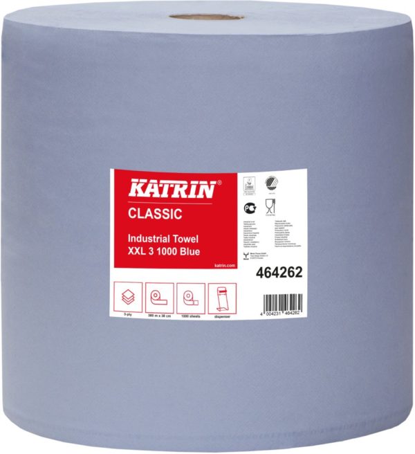 Фото 1. Очисні серветки Katrin Classic XXL 3 Blue 3 слоя, 38х38 см (1000 шт.)