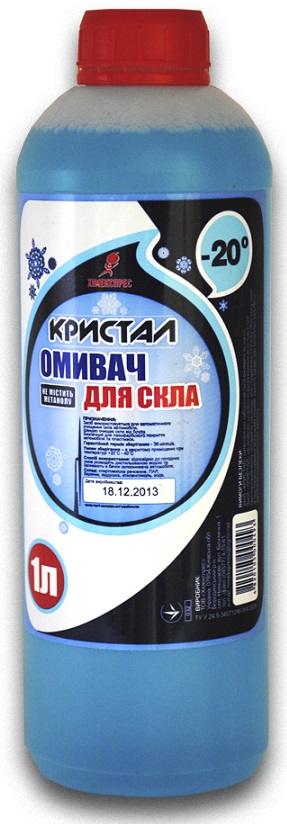 Рідина в бачок омивача ХІМЕКСПРЕС Кристал зимовий -20C (12x1л) (1 л)