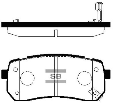 Фото 1. Колодка гальм. диск. HYUNDAI VERACRUZ задн. (вир-во SANGSIN)