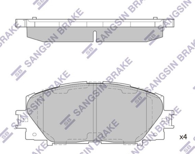 Фото 1. Колодка гальм. диск. TOYOTA YARIS 07 - передн. (вир-во SANGSIN)