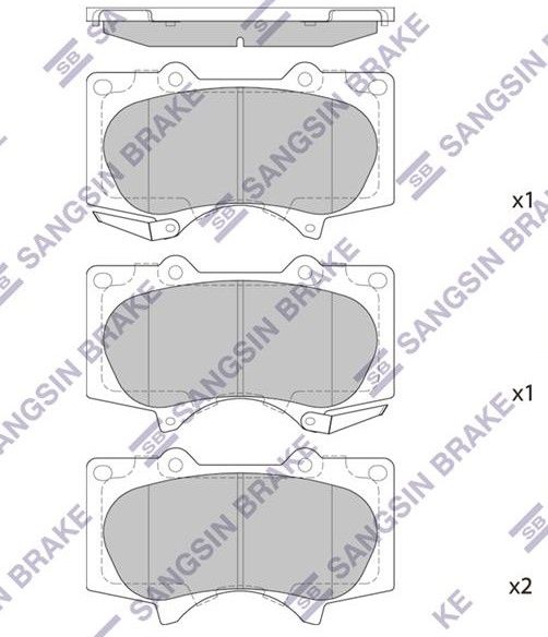 Фото 1. Колодка гальм. диск. TOYOTA LAND CRUISER передн. (вир-во SANGSIN)