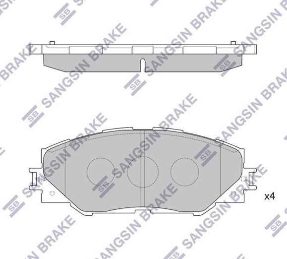 Фото 1. Колодка гальм. диск. TOYOTA RAV4 передн. (вир-во SANGSIN)