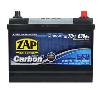 Акумулятор ZAP Carbon Start Stop EFB Asia 70Аh 630А R+ (D26) (570 46)