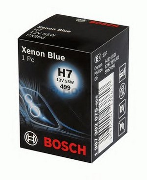 Фото 2. Лампа розжарювання H7 12V 55W PX26d Xenon Blue (вир-во Bosch)