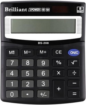 Калькулятор бух. Brilliant 208 (8-розр) 100 x125 x15 мм