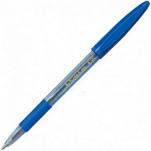 Ручка кулькова синя (з гум. грипом)