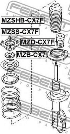 Фото 2. Опора аморт. MAZDA CX-7 передн. (вир-во Febest)