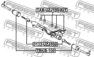 Фото 2. Пильовик рульової рейки LEXUS LX. TOYOTA LAND CRUISER 98- (Вир-во FEBEST)