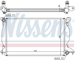 Фото 1. Радіатор охолодження двигуна NISSENS 60302A