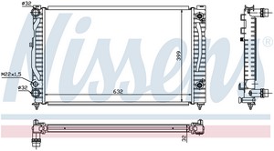 Фото 1. Радіатор охолодження двигуна NISSENS 60499