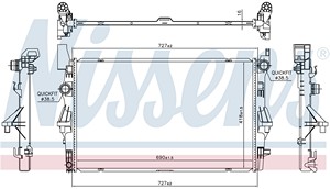 Фото 1. Радіатор охолодження двигуна NISSENS 606022