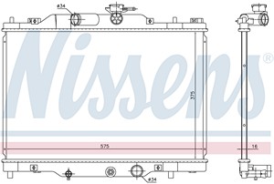 Фото 1. Радіатор охолодження двигуна NISSENS 606117