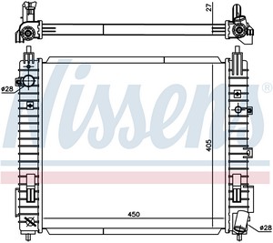 Фото 1. Радіатор охолодження двигуна NISSENS 606139