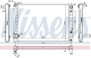 Фото 1. Радіатор охолодження двигуна NISSENS 606162
