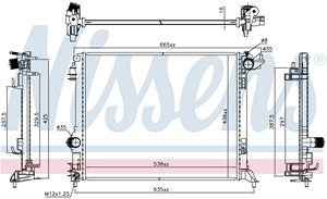 Фото 1. Радіатор охолодження двигуна NISSENS 606472