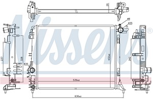 Фото 1. Радіатор охолодження двигуна NISSENS 606473