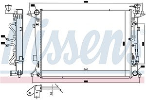 Фото 1. Радіатор охолодження двигуна NISSENS 606553