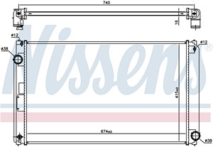 Фото 1. Радіатор охолодження двигуна NISSENS 606610