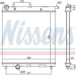 Фото 1. Радіатор охолодження двигуна NISSENS 61278