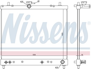 Фото 1. Радіатор охолодження двигуна NISSENS 617402