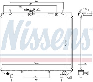 Фото 1. Радіатор охолодження двигуна NISSENS 617555